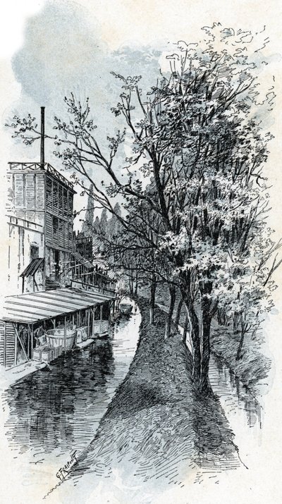 View of the two Bievre rivers from the Boulevard d