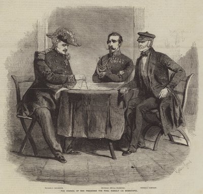 The Council of War preceding the Final Assault on Sebastopol by Gustave Janet