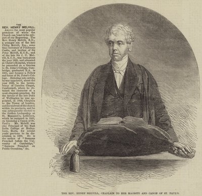 The Reverend Henry Melvill, Chaplain to Her Majesty and Canon of St Pauls by Gustave Janet