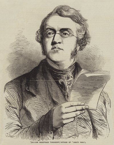 William Makepeace Thackeray, Author of Vanity Fair by Gustave Janet