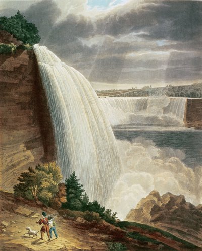 Niagara Falls, part of the American Fall from the Foot of the Stair Case by H.J. Bennett