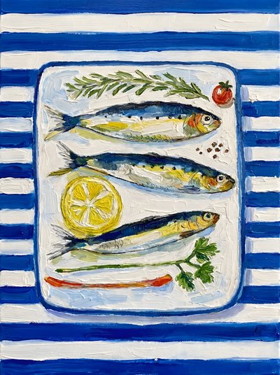 Fresh Sardines Blue Stripes by HUGO