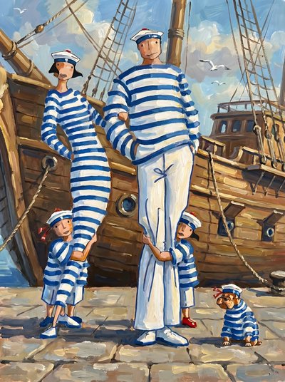 Striped Sailor Family by HUGO