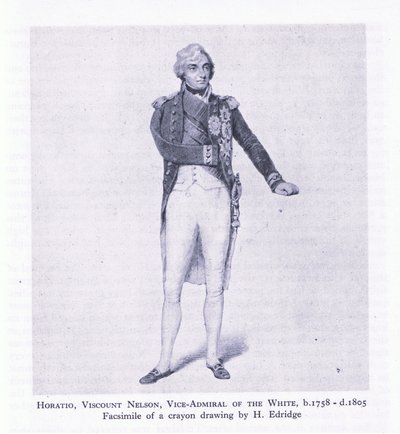 Horatio, Viscount Nelson, from British Adventure published by Collins by H. Eldridge