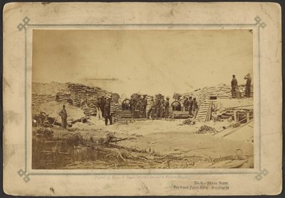 Naval Battery, Two 8-inch Parrot Rifles, Breaching Battery against Sumter by Haas and Peale