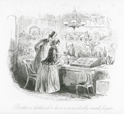 London Streets: Bertha is Declared to Have a Remarkably Small Finger by Hablot Knight (1815 92) Browne