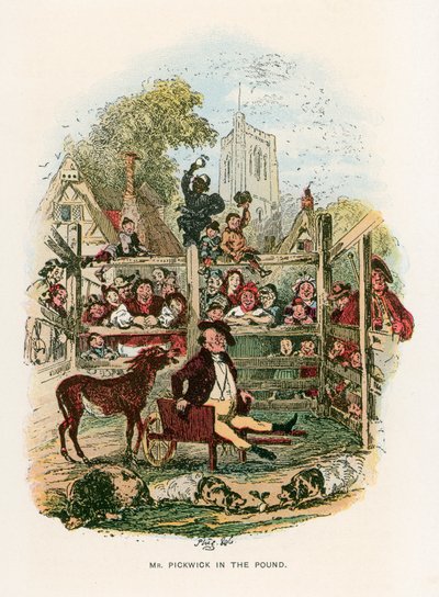 Illustration for the Pickwick Papers by Hablot Knight Browne