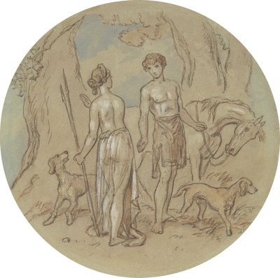 One of Eighteen Designs for a Series of Plates Illustrating Venus and Adonis by Hablot Knight Browne