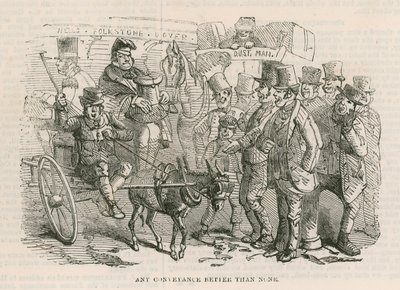 The Great Cab Strike: Any Convenience Better Than None by Hablot Knight Browne