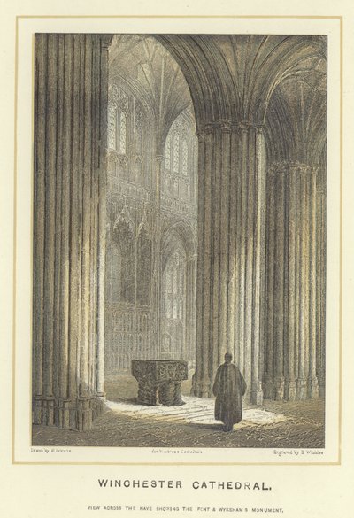 Winchester Cathedral, View Across the Nave Showing the Front and Wykeham