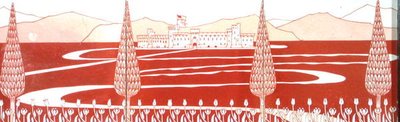 Landscape with Row of Trees and Castle by Halsey Ricardo