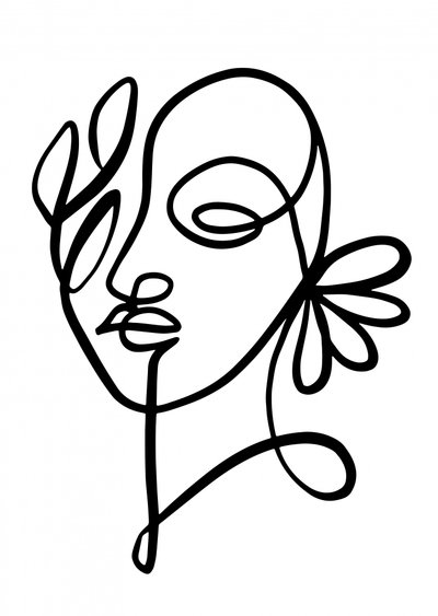 Dreamy Floral Face by Hanna Lee Tidd