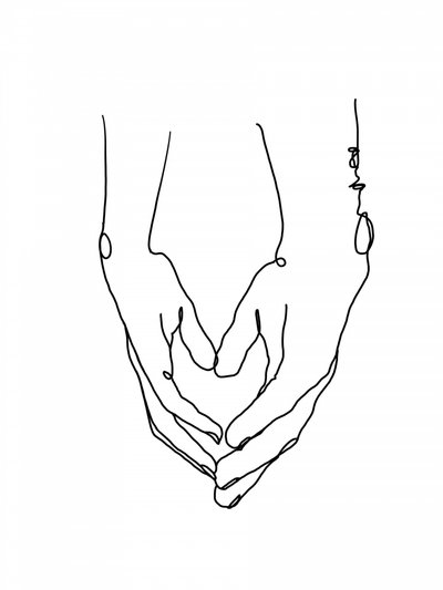 Minimal Heart Hands by Hanna Lee Tidd