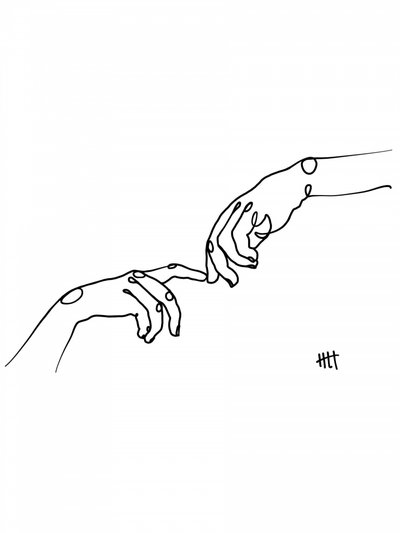 Minimalist Hand Touch by Hanna Lee Tidd