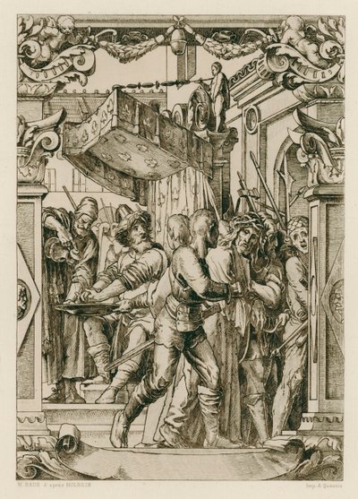 Jesus Christ, Pilate Washing His Hands by Hans (after) Holbein the Younger