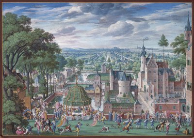 Park Landscape with Castle by Hans Bol