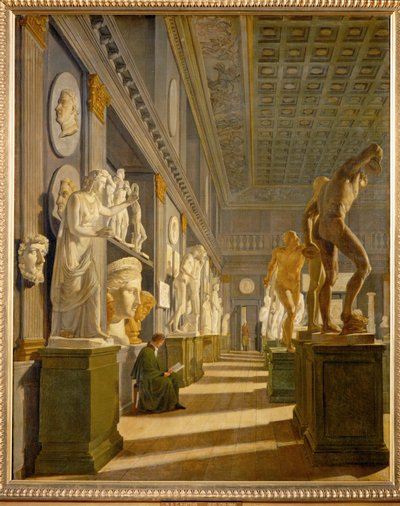 The Hall of Antiquities in Charlottenborg Palace, Copenhagen by Hans Ditlev Christian Martens Kiel