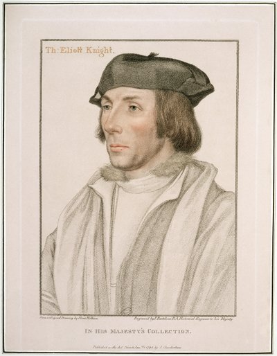 Sir Thomas Elyot (c.1490-1546) engraved by Francesco Bartolozzi (1794) by Hans Holbein der Jüngere