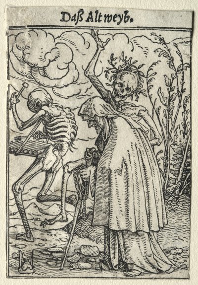 Dance of Death: The Old Woman by Hans Holbein the Younger