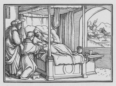 Jacob Deceives His Father and Obtains the Blessing, Genesis XXVII, 21 by Hans Holbein der Jüngere