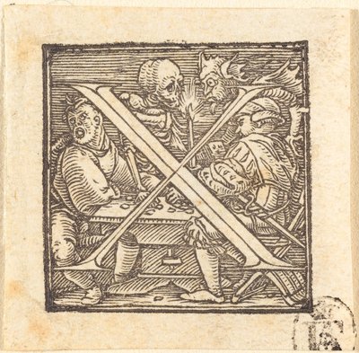 Letter X by Hans Holbein der Jüngere