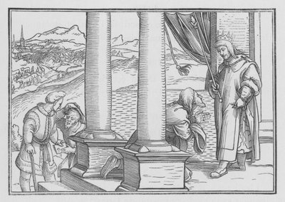 Nathan Reproves David by a Parable, 2 Samuel XII, 7 by Hans Holbein der Jüngere