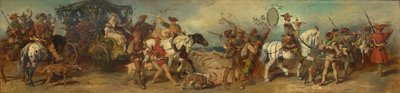 Design for the 1879 Parade - Hunting Group with Trophy Wagon by Hans Makart