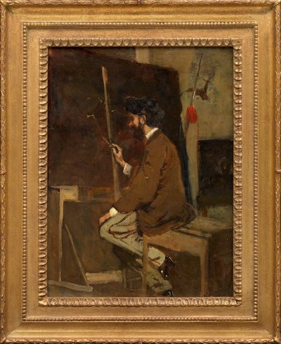 Self-Portrait of Hans Makart before an Easel by Hans Makart