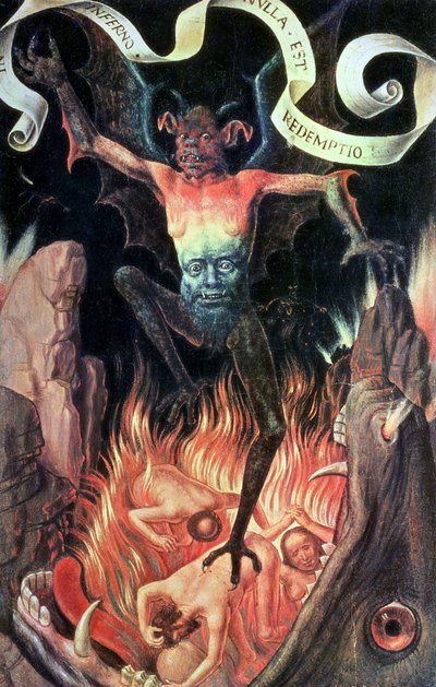 Hell, Right Hand Panel from the Triptych of Earthly Vanity and Divine Salvation, c.1485 by Hans Memling