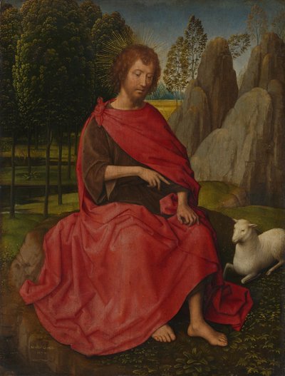 John the Baptist (Reverse: Skull) by Hans Memling