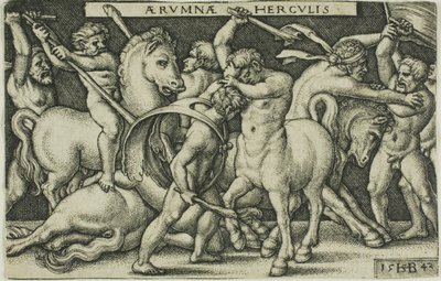 Hercules and the Centaurs, from Labors of Hercules by Hans Sebald Beham