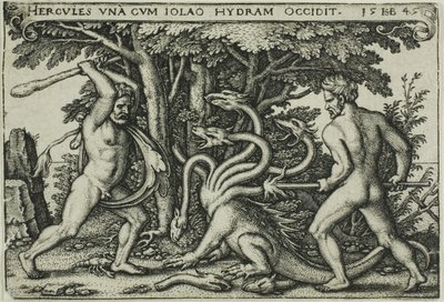 Hercules and the Hydra, from The Labors of Hercules by Hans Sebald Beham