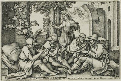 Job Conversing with His Friends by Hans Sebald Beham