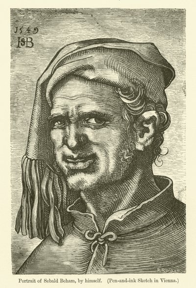 Self-Portrait of German Painter and Printmaker Sebald Beham by Hans Sebald Beham