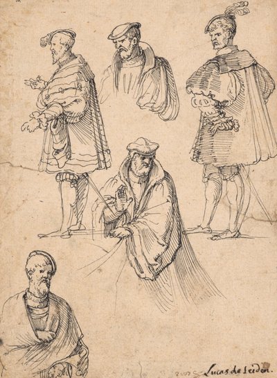 Study Sheet with Figures by Hans Sebald Beham