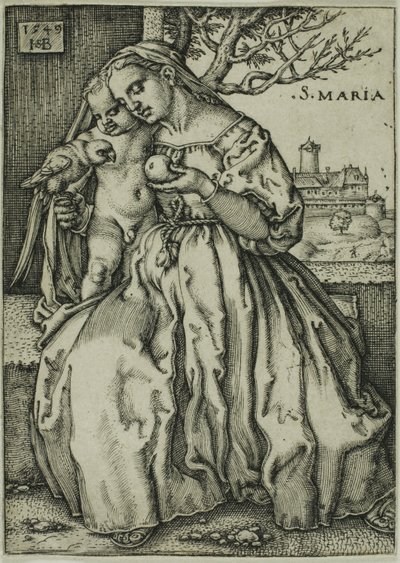 The Virgin and Child with the Parrot by Hans Sebald Beham