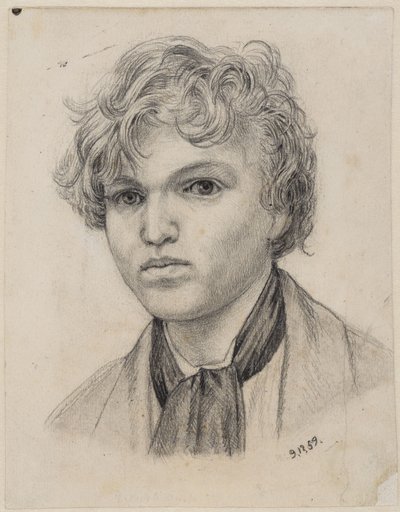 Youthful Self-Portrait by Hans Thoma