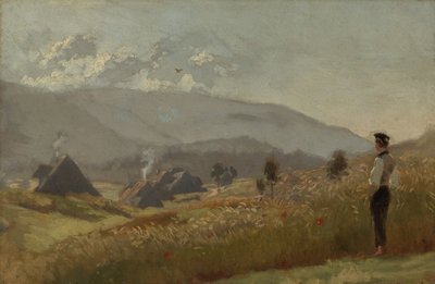 Young Farmer at the Cornfield by Hans Thoma