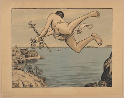 Flying Mercury, pl. 76 by Hans Thoma