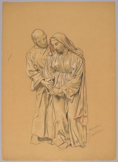Mary with Saint John the Evangelist by Hans Thoma