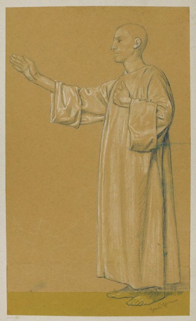 Man in a Long Tunic by Hans Thoma