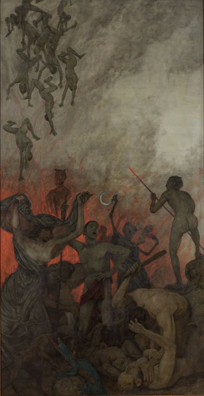 Easter Triptych: The Hell by Hans Thoma