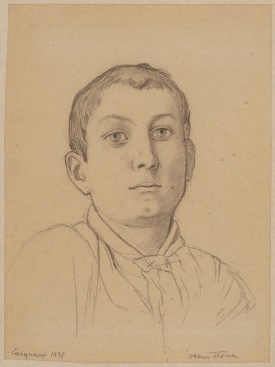 Bust of an Italian Boy from Cargnaco by Hans Thoma