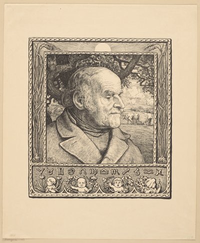 Portrait of a Man Against a Plough by Hans Thoma