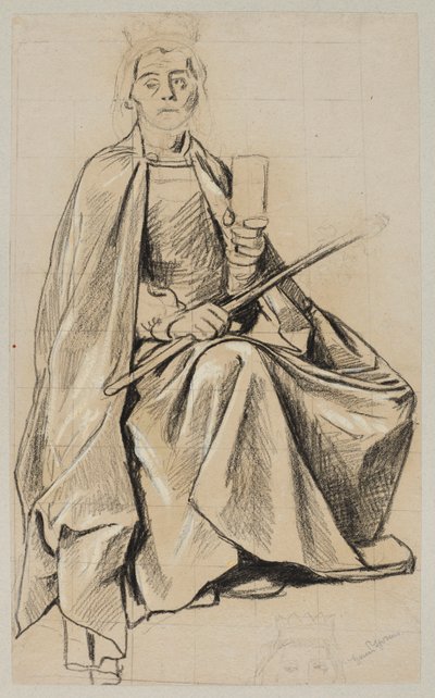 Study for the Figure of King Gambrinus by Hans Thoma
