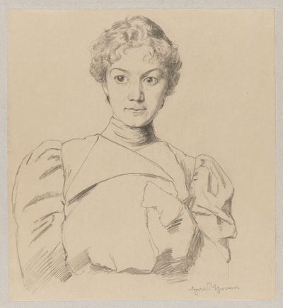 Study Portrait of a Young Woman by Hans Thoma