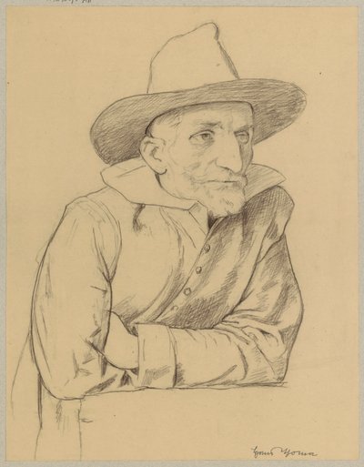 Study of an Old, Bearded Man in a Hat by Hans Thoma