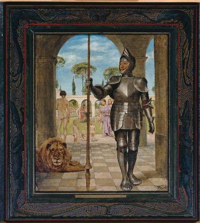 Guard in Front of the Garden of Love by Hans Thoma