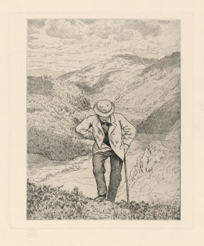 Wanderer in the Mountains by Hans Thoma