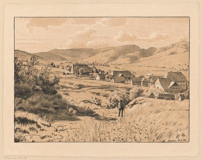 View of Bernau with Wanderer by Hans Thoma